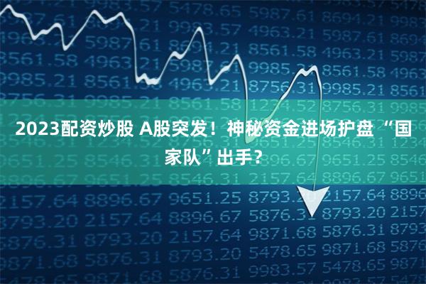 2023配资炒股 A股突发！神秘资金进场护盘 “国家队”出手？