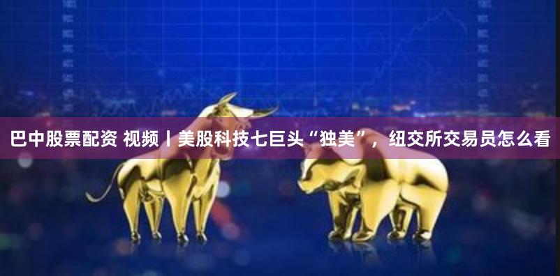 巴中股票配资 视频丨美股科技七巨头“独美”，纽交所交易员怎么看