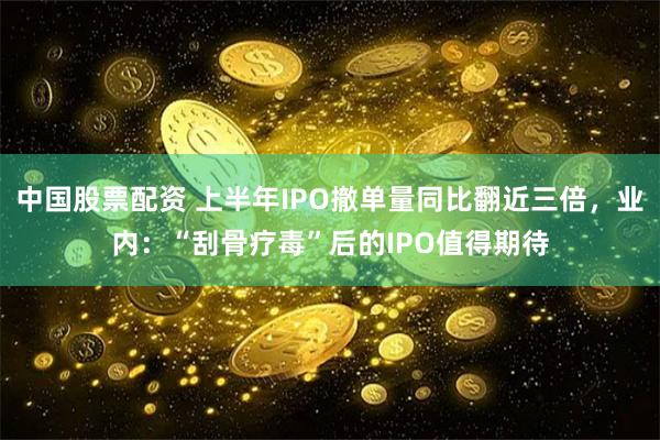 中国股票配资 上半年IPO撤单量同比翻近三倍，业内：“刮骨疗毒”后的IPO值得期待